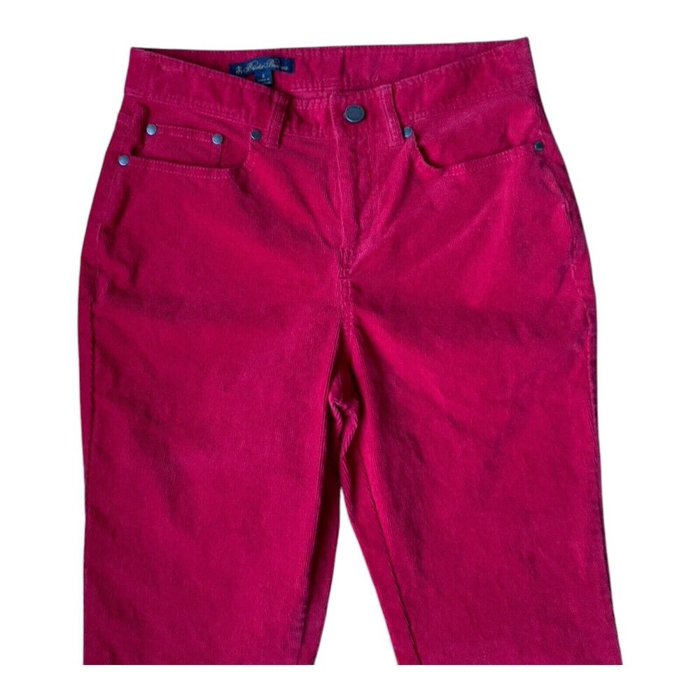 Brooks Brothers Womens Pants Size 4 Red Corduroy Inseam 30.5 Christmas Jeans